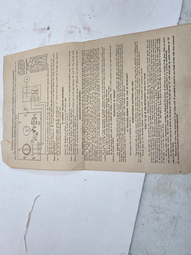 Peerless Signagraph Morse Code Training Device By RCA Industries great shape