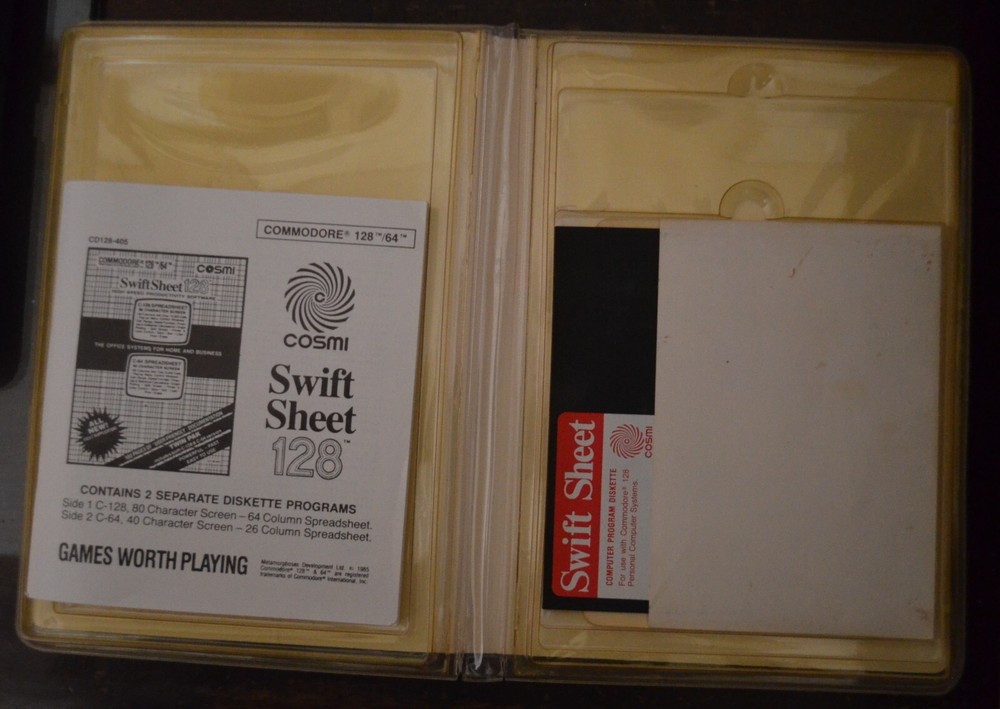 Cosmi SwiftSheet128 spreadsheet (incl. C64 Version) - Tested Diskette