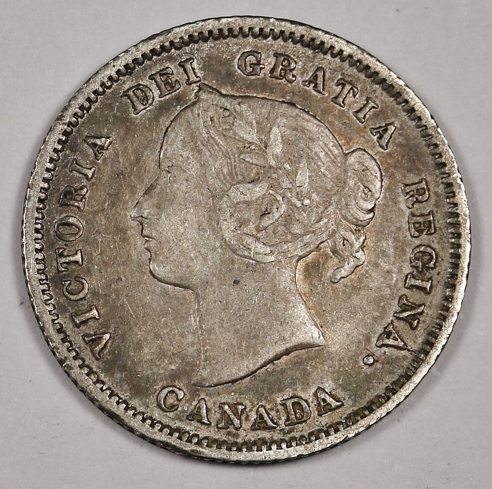 1886 Canada 5 Cent Silver. XF. 174708