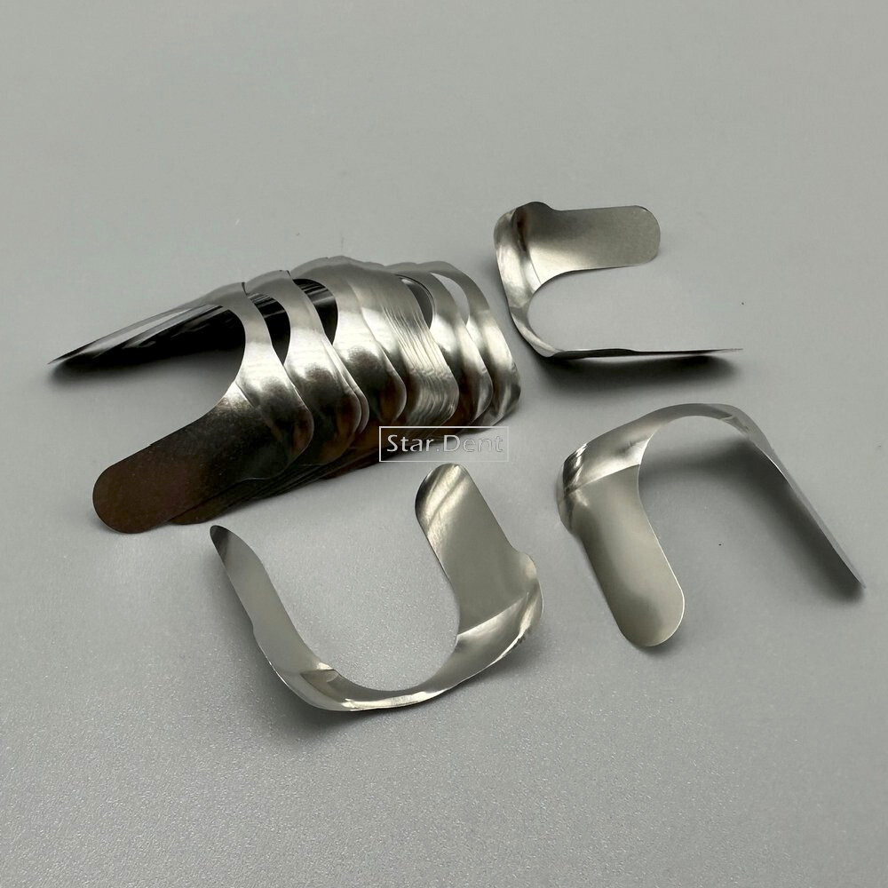 Dental Proximal Contoured Anterior Strips Twin Matrices Metal Matrix Strip Bands