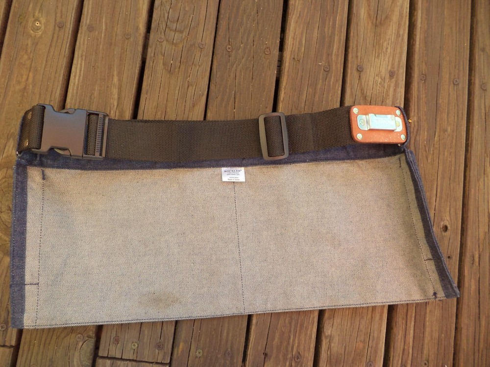 Rockler Denim Blue Jean Apron Half 2 pockets adjustable strap
