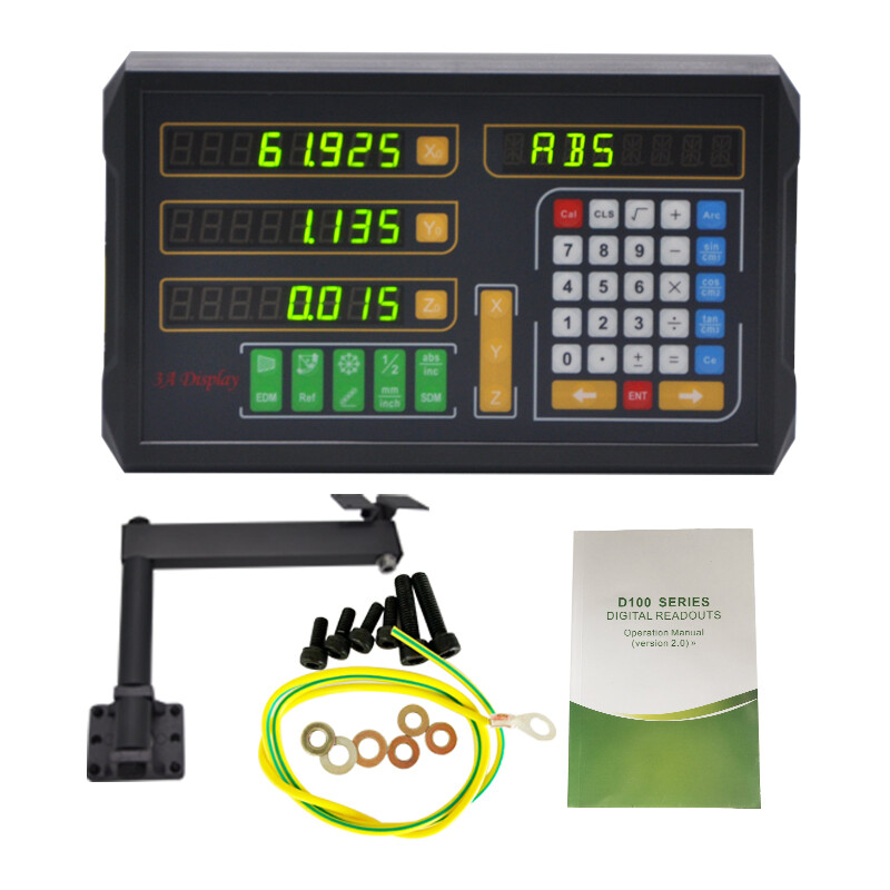 3Axis DRO Digital Readout Display Linear Optical Glass Scale Kit Customized Set