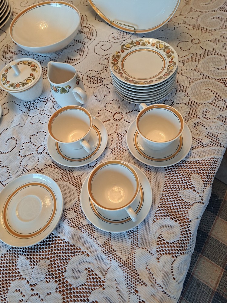 Franciscan Dinnerware Pickwick Pattern 42 Piece Grouping Ceramic Porcelain