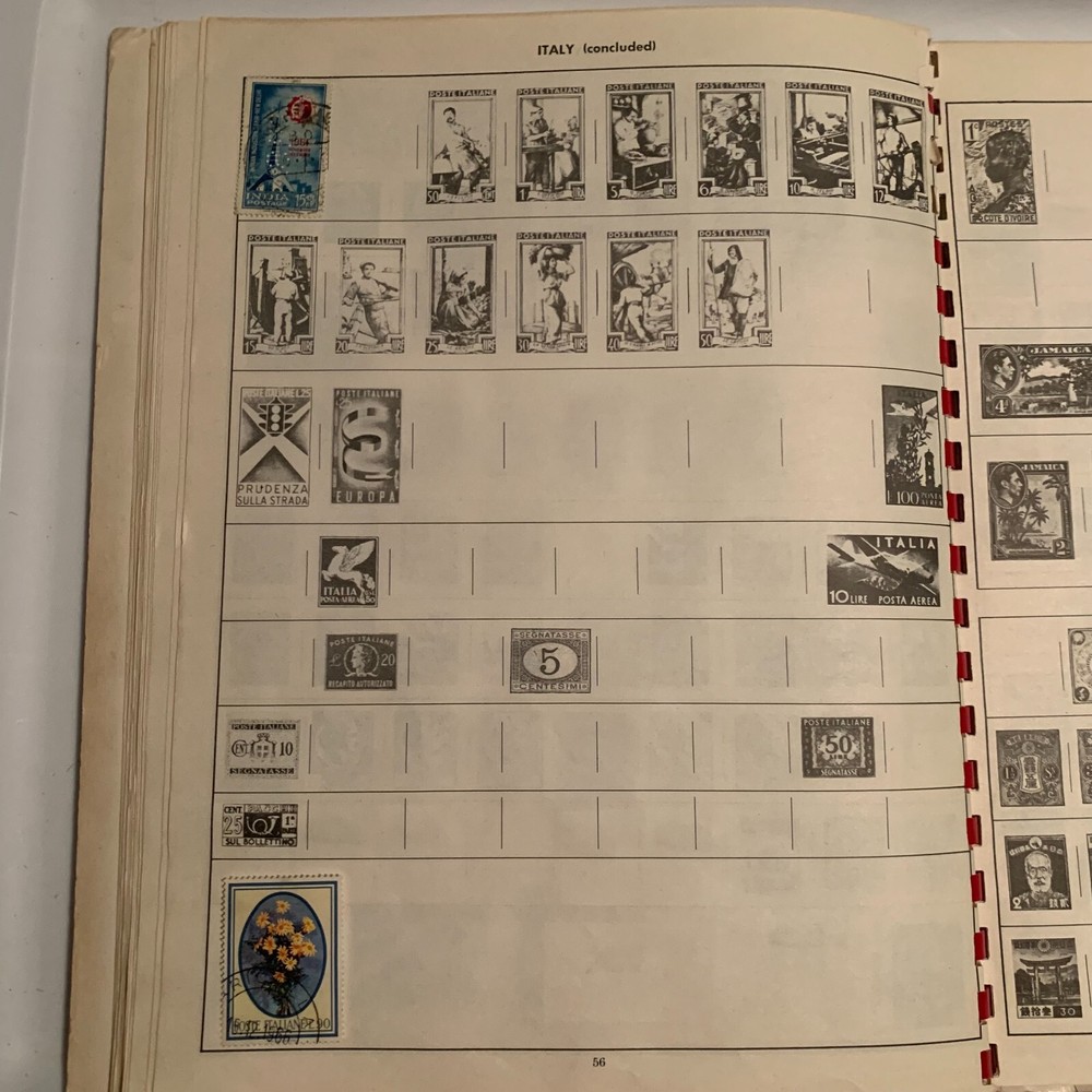 Pioneer Stamp Collecting Book With Stamps Copyright 1960 H. E. Harris