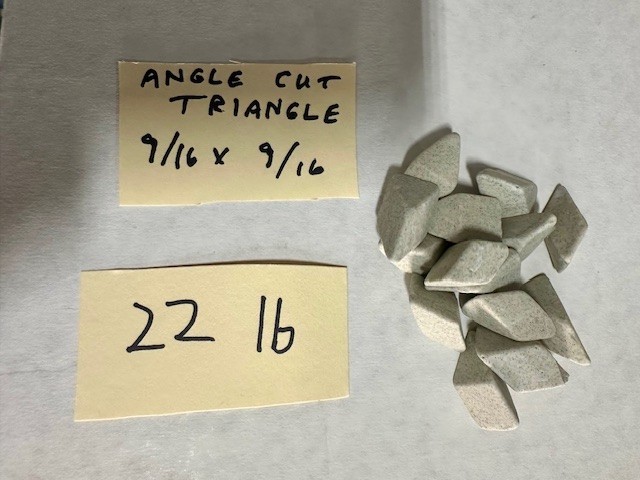 Ceramic Angle Cut Triangle Tumbling Media 9/16 x 9/16" 22LB Lot ~ Metal & Rock