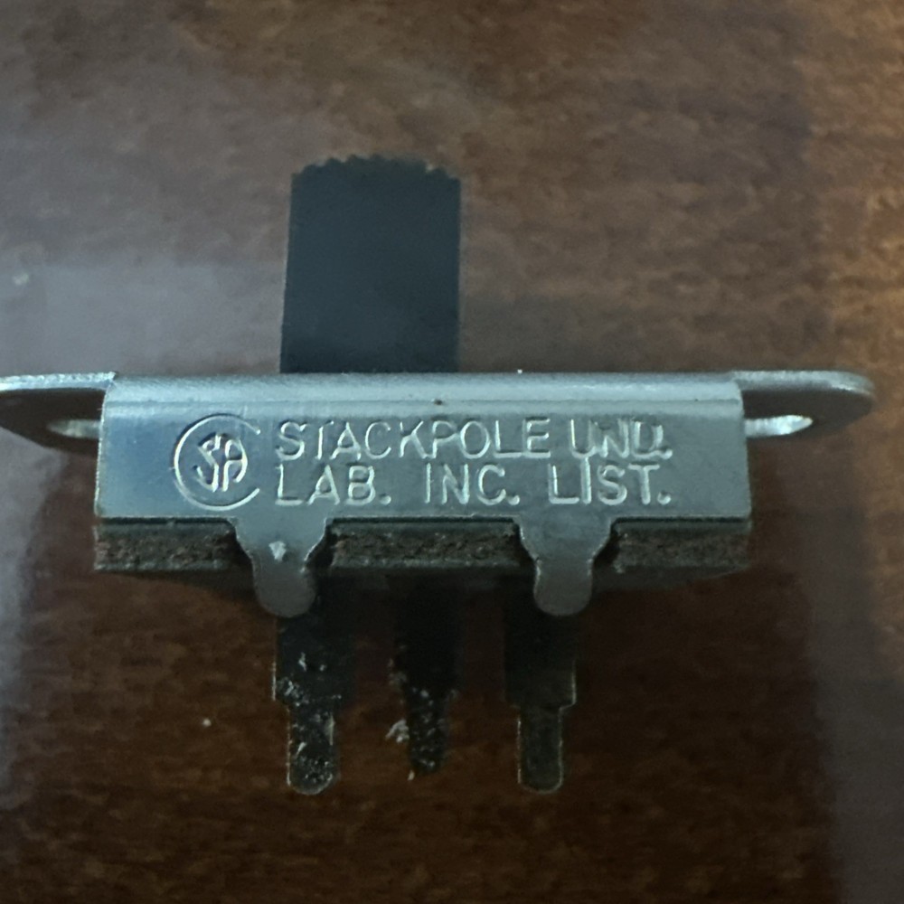 8 PCs- Stackpole SPDT Momentary Slide Switch 6A/125V