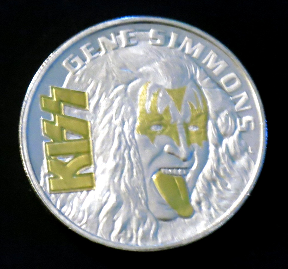 KISS Gene Simmons World Tour Commemorative Silver Coin 1997