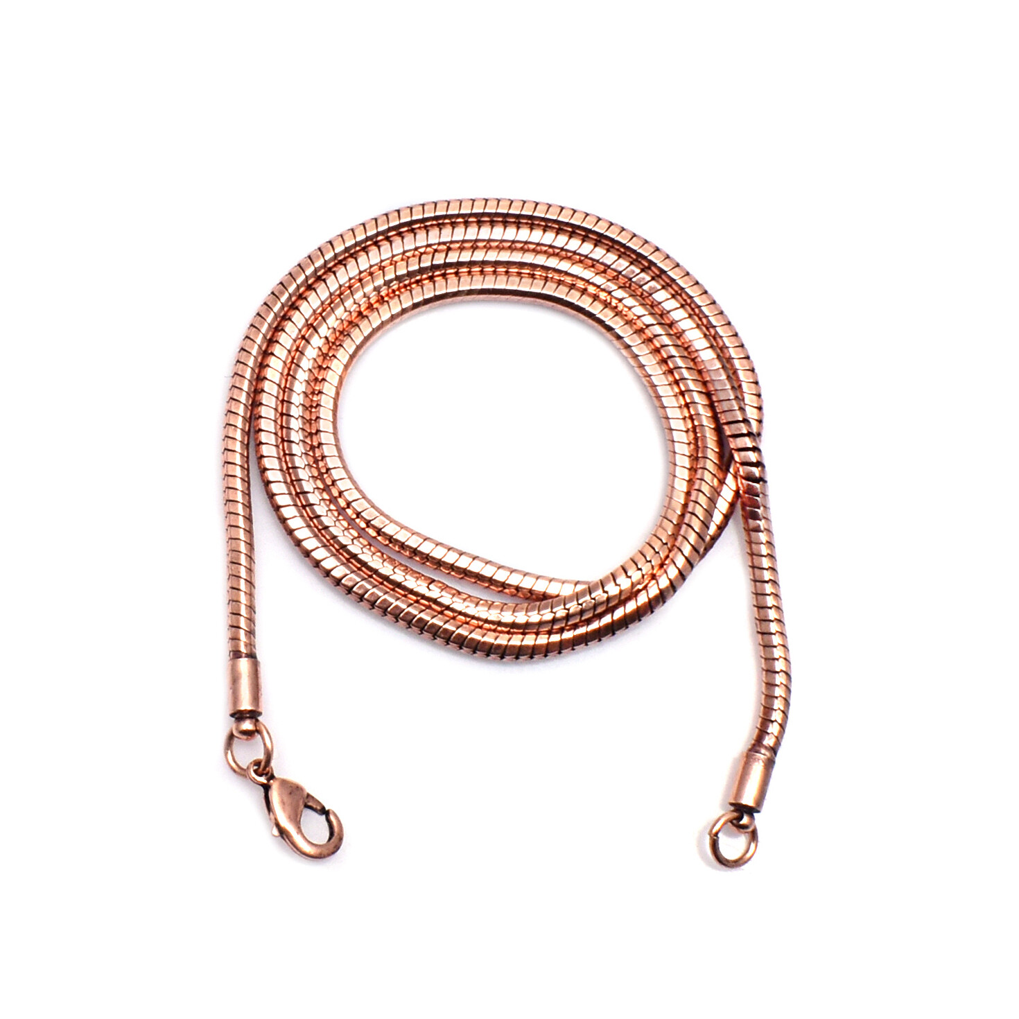 100% Oxidized Pure Copper Snake Chain Designer Link Chain Necklace Jewelry RJ-06