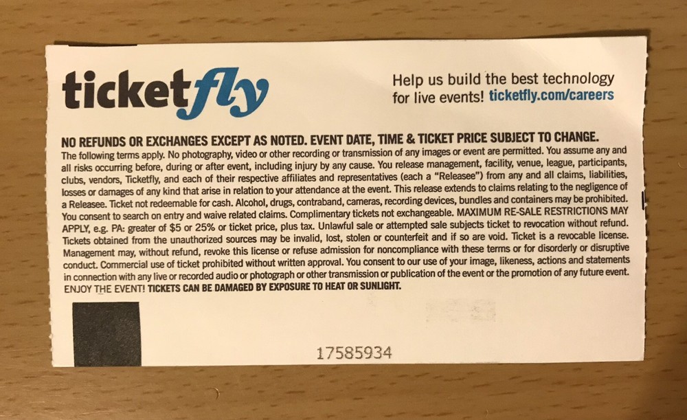 2016 AUTOLUX CLUB DADA DALLAS TEXAS CONCERT TICKET STUB FUTURE PERFECT TRANSIT