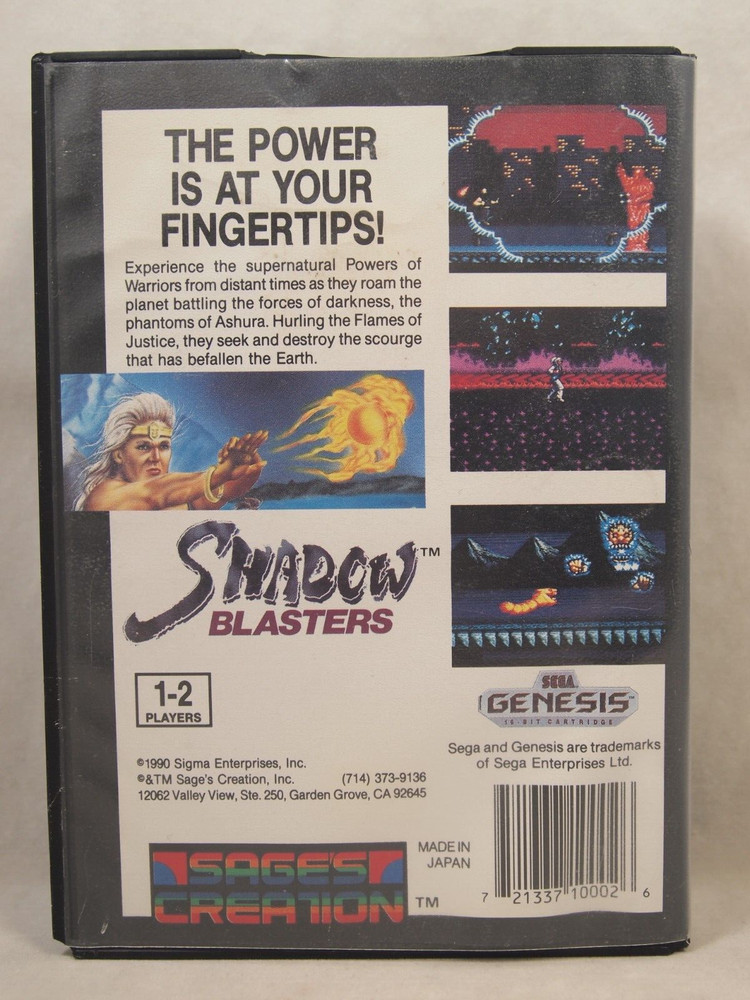 Shadow Blasters Case (SEGA Genesis) Authentic BOX ONLY