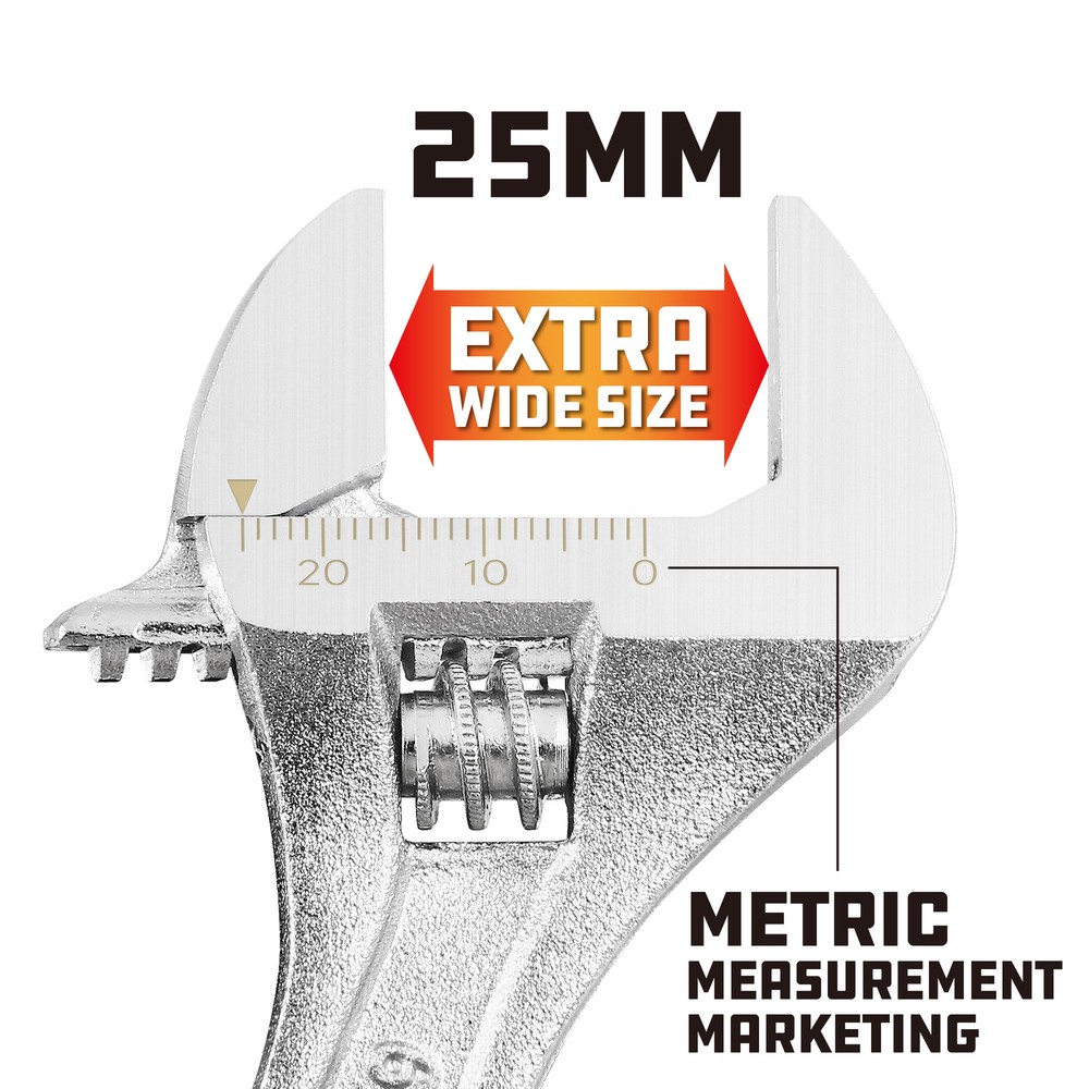 Powerbuilt 6 Inch Adjustable Wrench - 644040