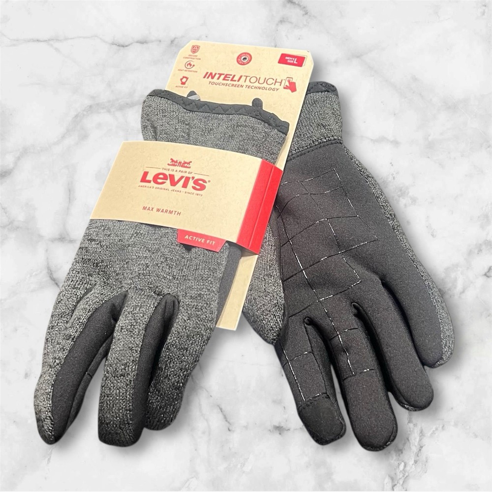 Levi’s Men’s Large Max Warmth InteliTouch Touchscreen Gloves