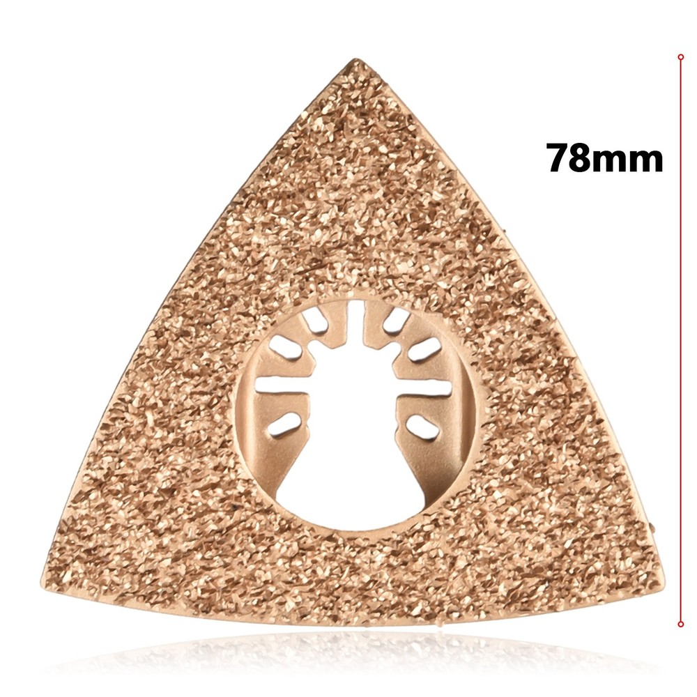 Oscillating Multitool Triangular Carbide Grit Rasp Blade Grout.Removal