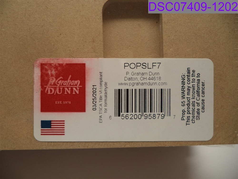 P. Graham Dunn Display Components P/N POPSLF7