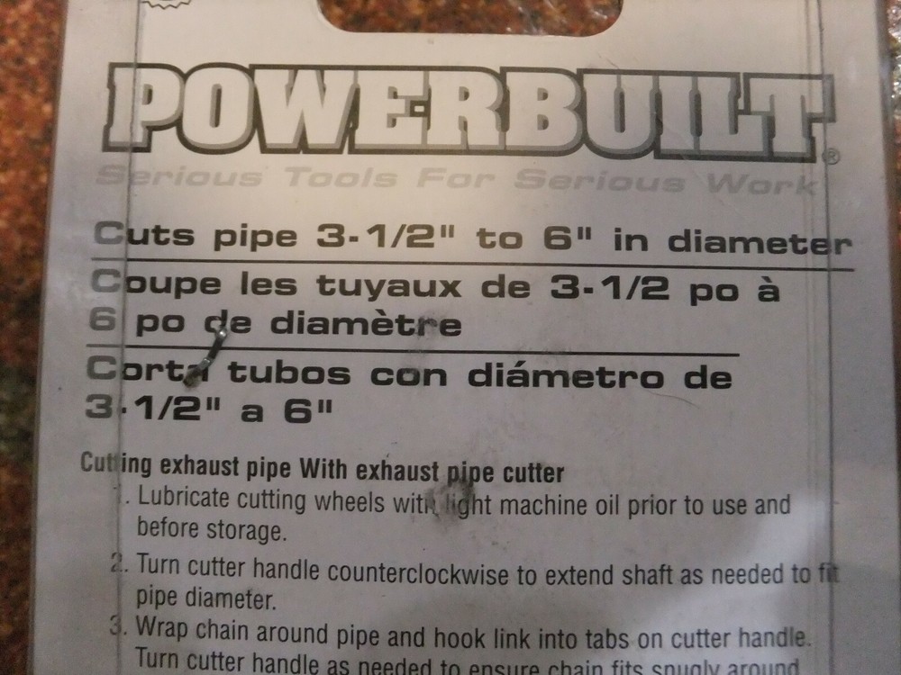 Powerbuilt 6" Tail Pipe Cutter