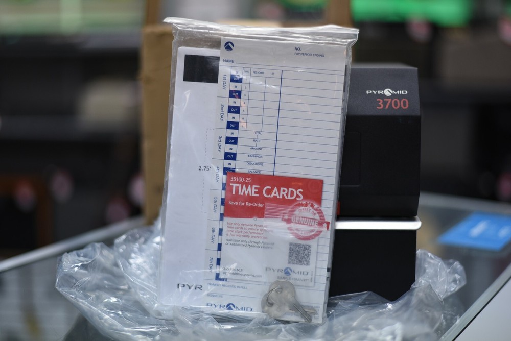 Pyramid 3700 Heavy Duty Time Clock & Document Stamp