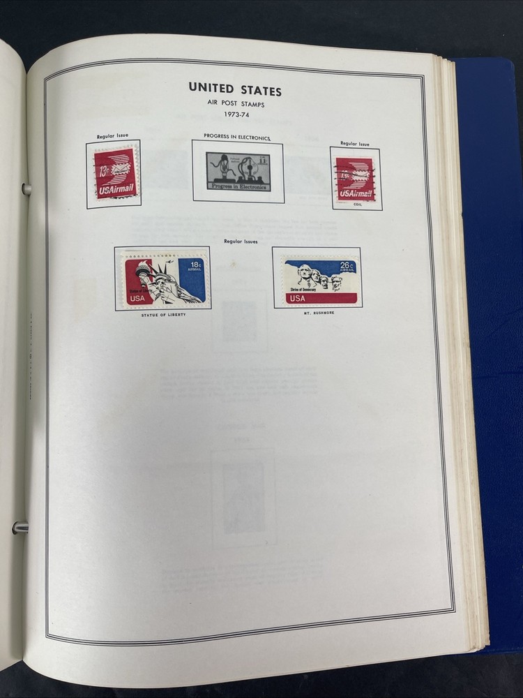 Vintage Collection Of Over 630 Stamps In United States Liberty Stamp Album