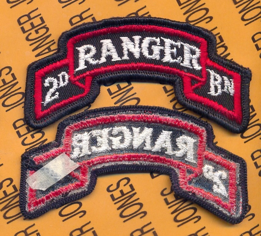 2nd Bn 75th Infantry Airborne Ranger Regiment uniform scroll patch m/e