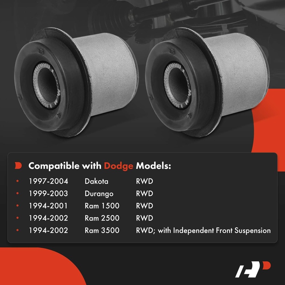 A-Premium 2 x Front Upper Control Arm Bushing Kit, Compatible with Dodge Dako...
