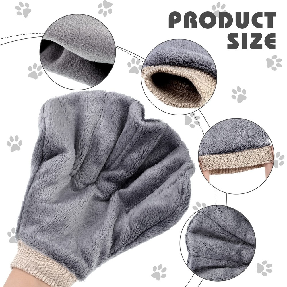 2 Pcs Sugar Glider Bonding Mitt, Calming Sleeping Glove, Bite Small, Gray