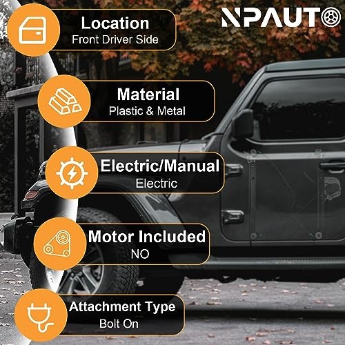 NPAUTO Front Driver Side Power Window Regulator Without Motor fit for BMW X5 E53