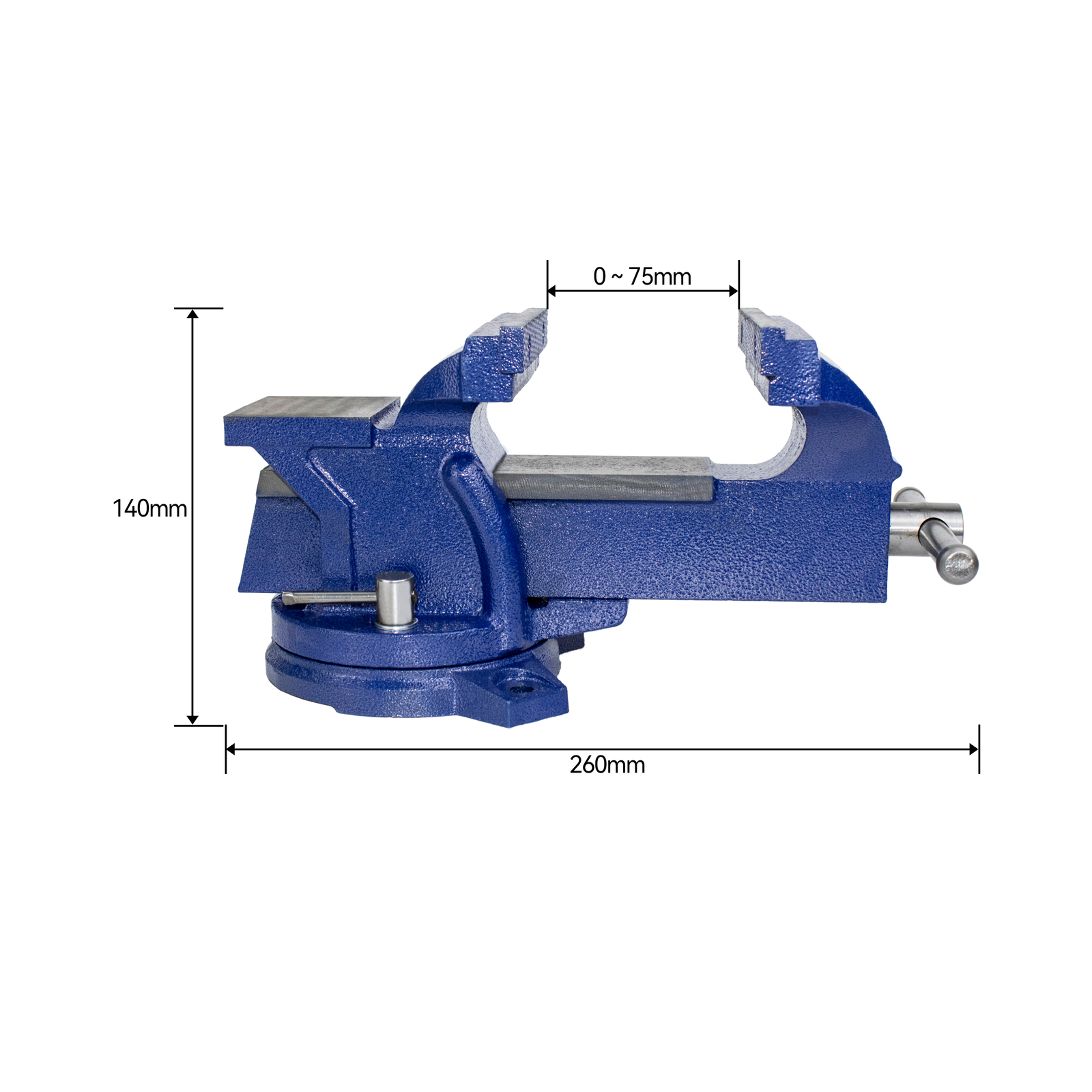 HFS(R) 4" Heavy Duty Bench Vise - 360 Swivel Base With Lock