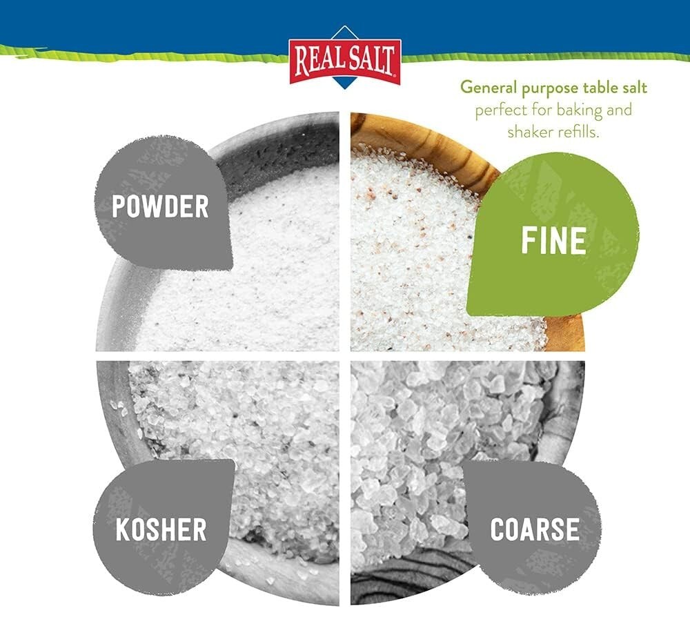 REDMOND Real Sea Salt - Natural Unrefined Gluten Free Fine,