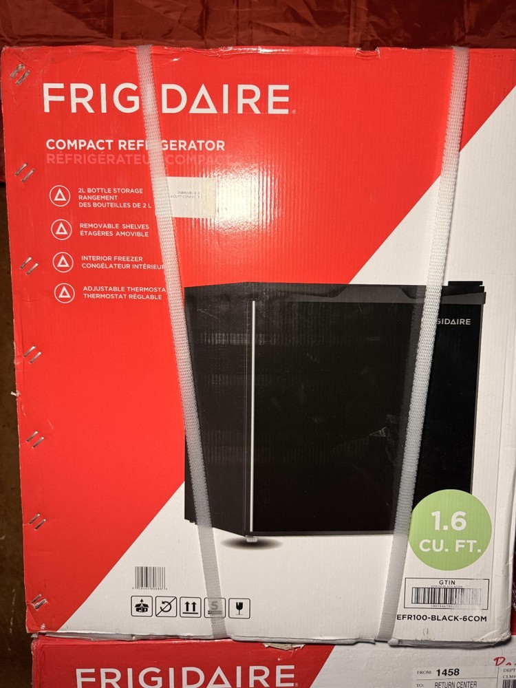 Frigidaire 1.6-Cu. Ft. Compact Fridge, EFR1O0C-BLACK