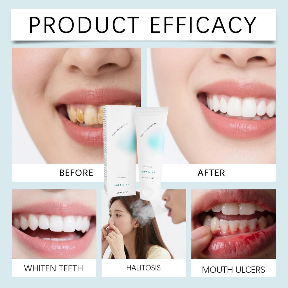 Something Nice Zero Pro Hydroxyapatite Toothpaste 120g Fluoride Free Mint Flavor