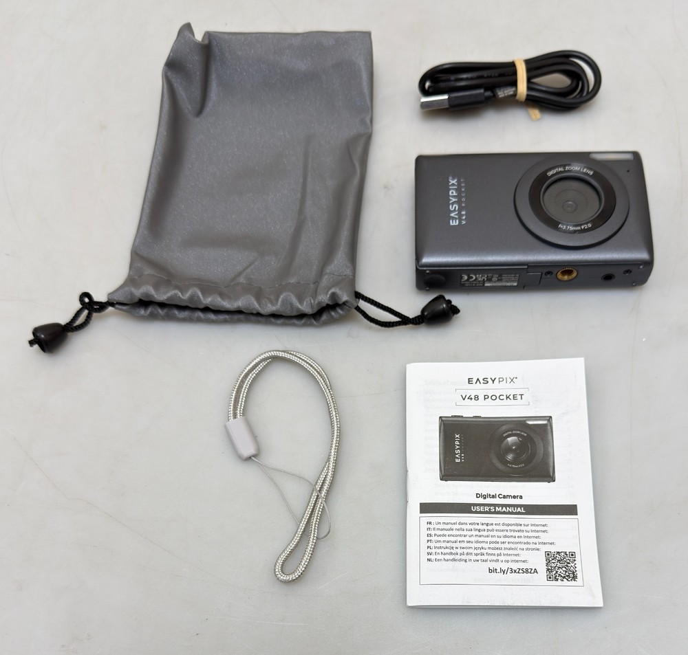 Easypix V48 Pocket Compact Digital Camera - Anthracite 2.8" screen NEW BOXED