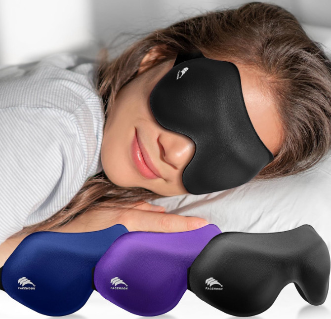 3 Pack 3D Blackout Sleep Eye Mask Coverage for Side Sleepers Comfortable Travel*