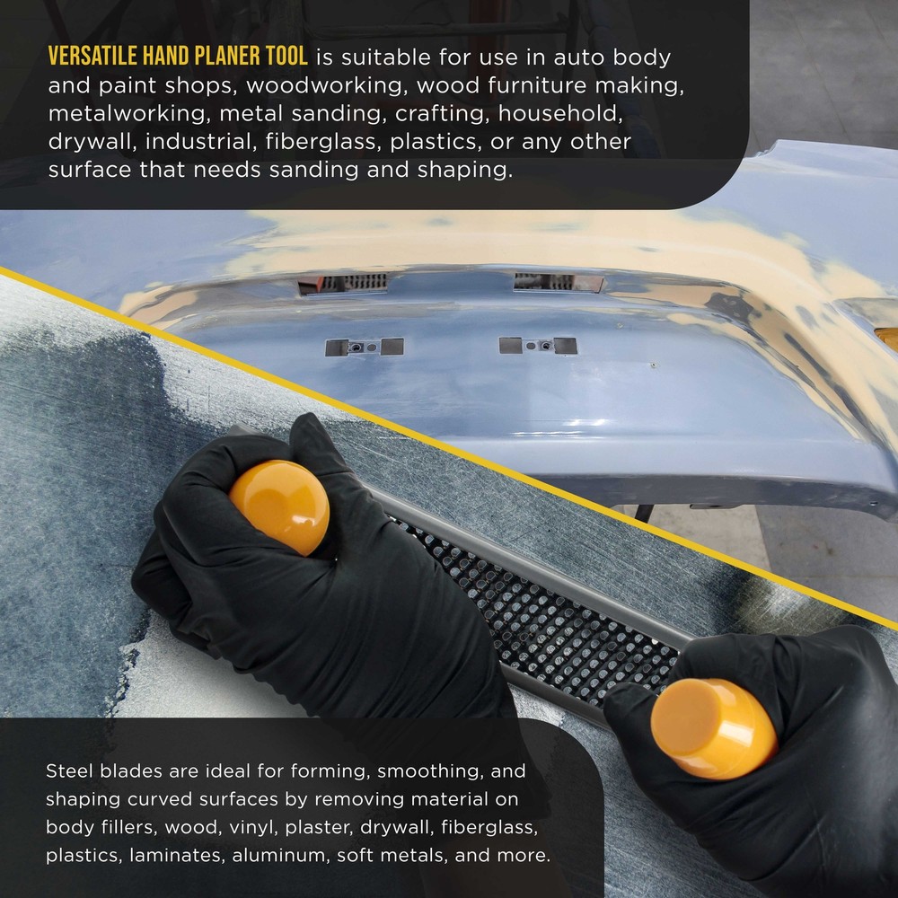 10" Shaver Blade Holder, Adjustable Handle, 1/2 Round & Flat Replacement Blades