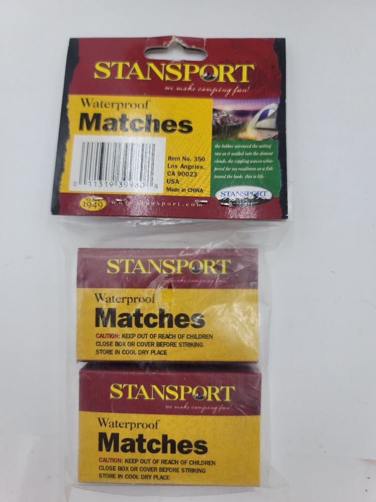 Stansport Waterproof Matches - 2 pack
