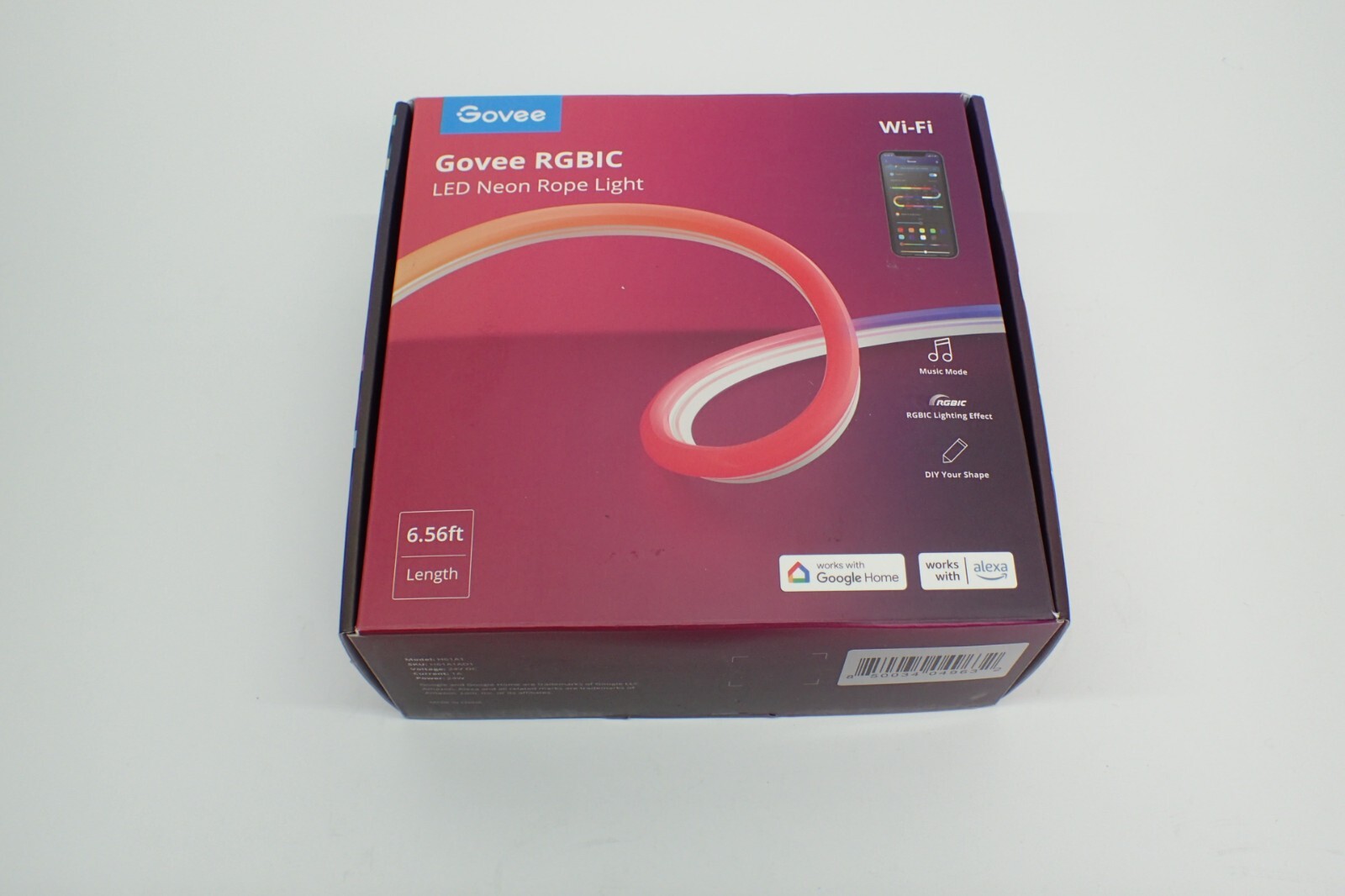 Govee - RGBIC Smart Neon Rope Light - 6.5 Ft *Open Box*