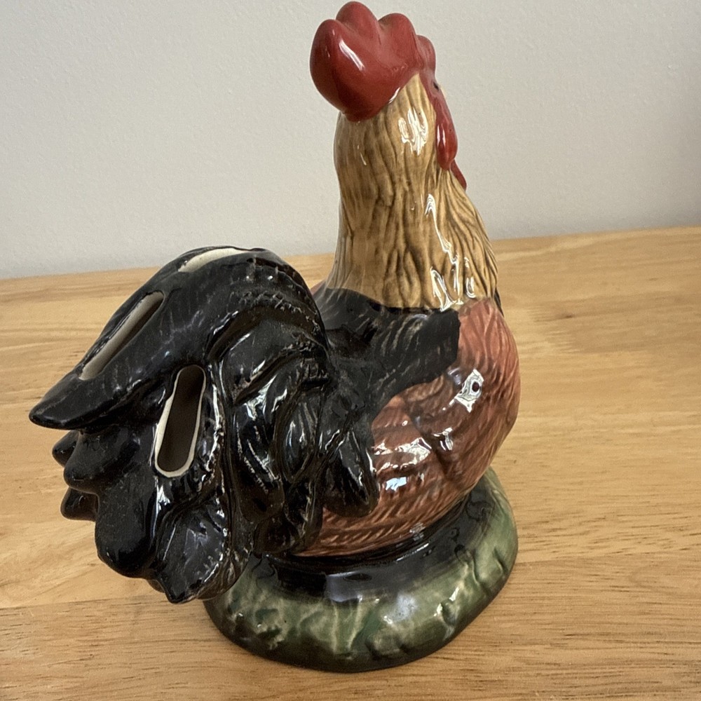Rooster Measuring Spoon Holder Missing Spoons Country Kitchen Decor