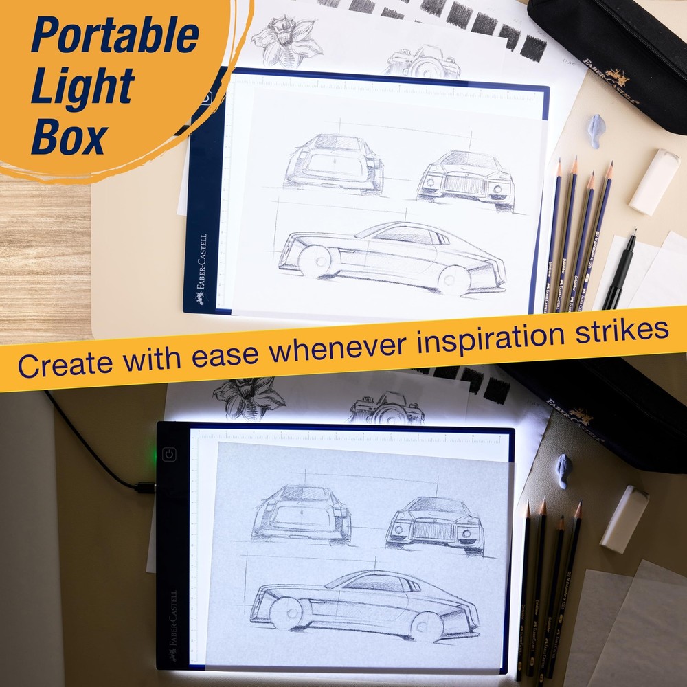 Faber-Castell LED Light Tracing Board: Adjustable Up Drawing White