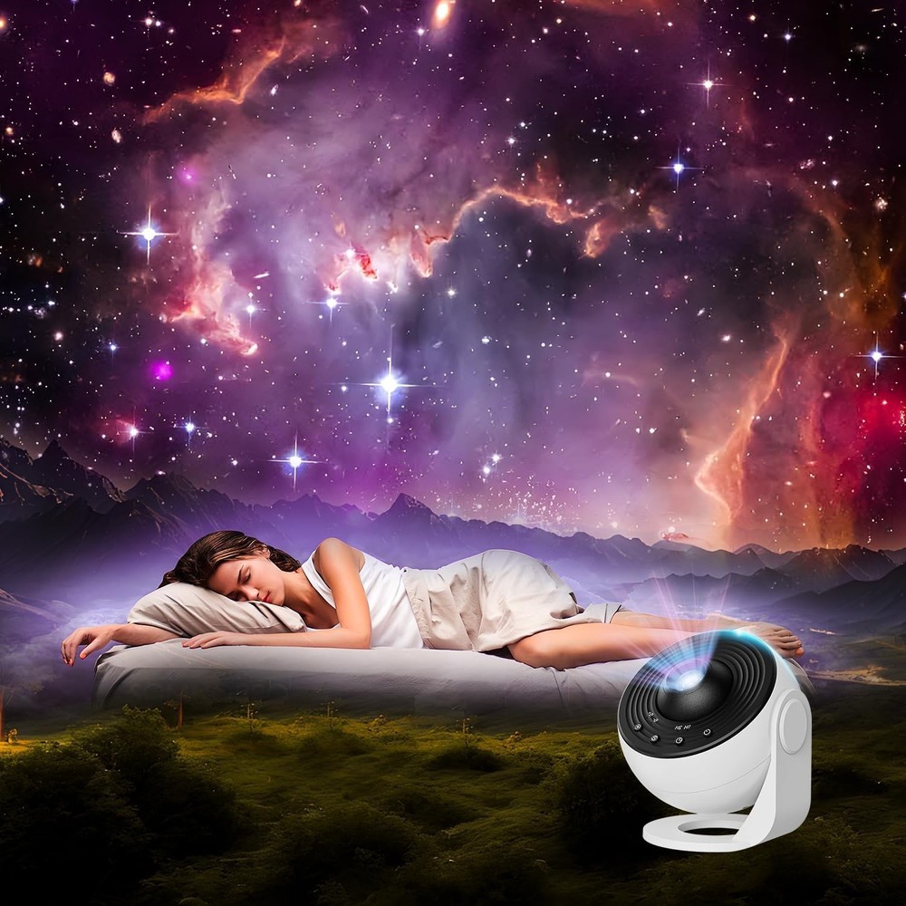 Whisper-Quiet Galaxy Projector with Timer: LED Starry Night Light for Relaxation