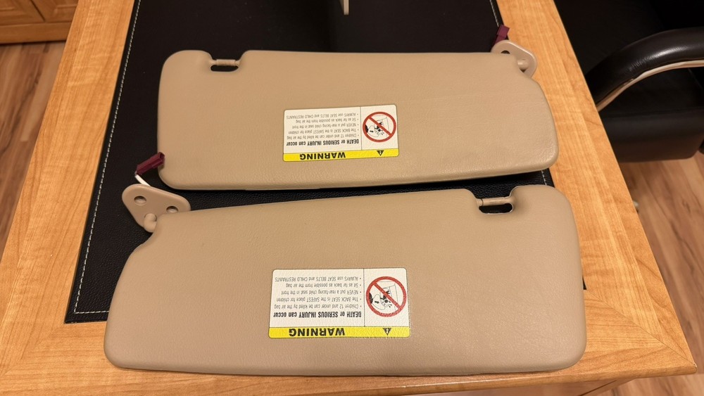 BMW E39 5 Series OEM Beige Sun Visor(Left & Right) Pristine Condition