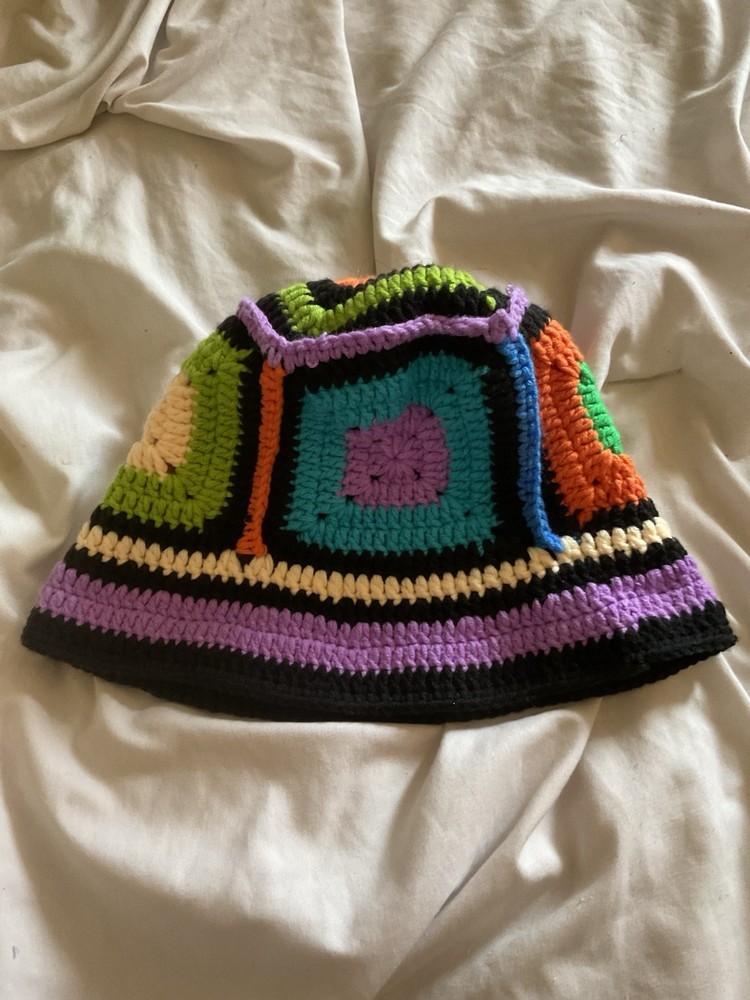 Handmade Crochet Multicolor Bucket Hat