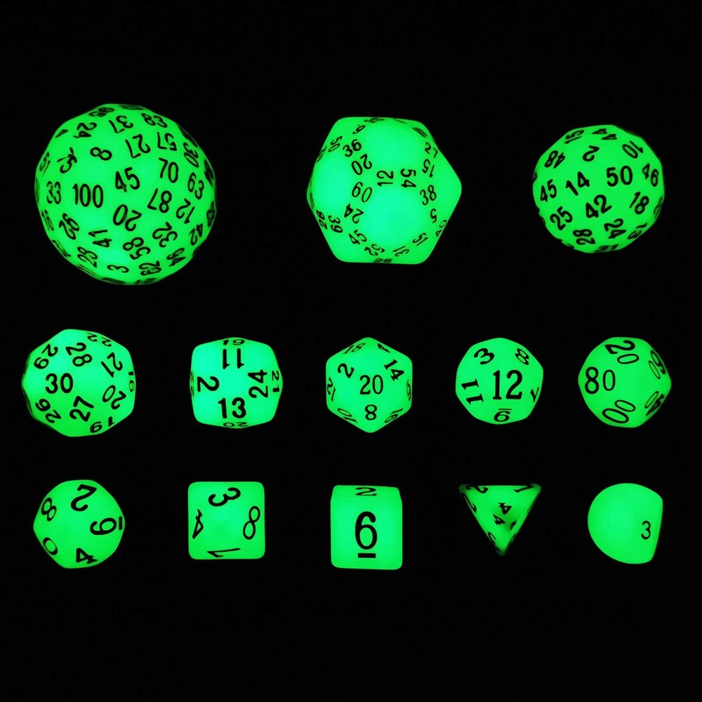 BESCON DICE Polyhedral RPG 13pcs D3 D100 Plastic Multicolor Standard Functional