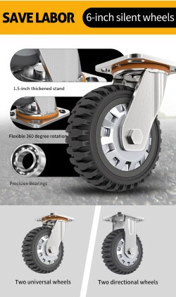 ( USED ) Folding Hand Truck Dolly Cart Wheels Cart Trolley Moving 2000 lbs