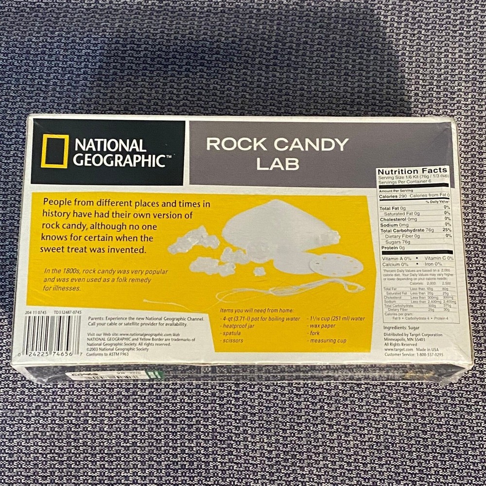 National Geographic Rock Candy Lab Learn About Crystallization While Make Candy