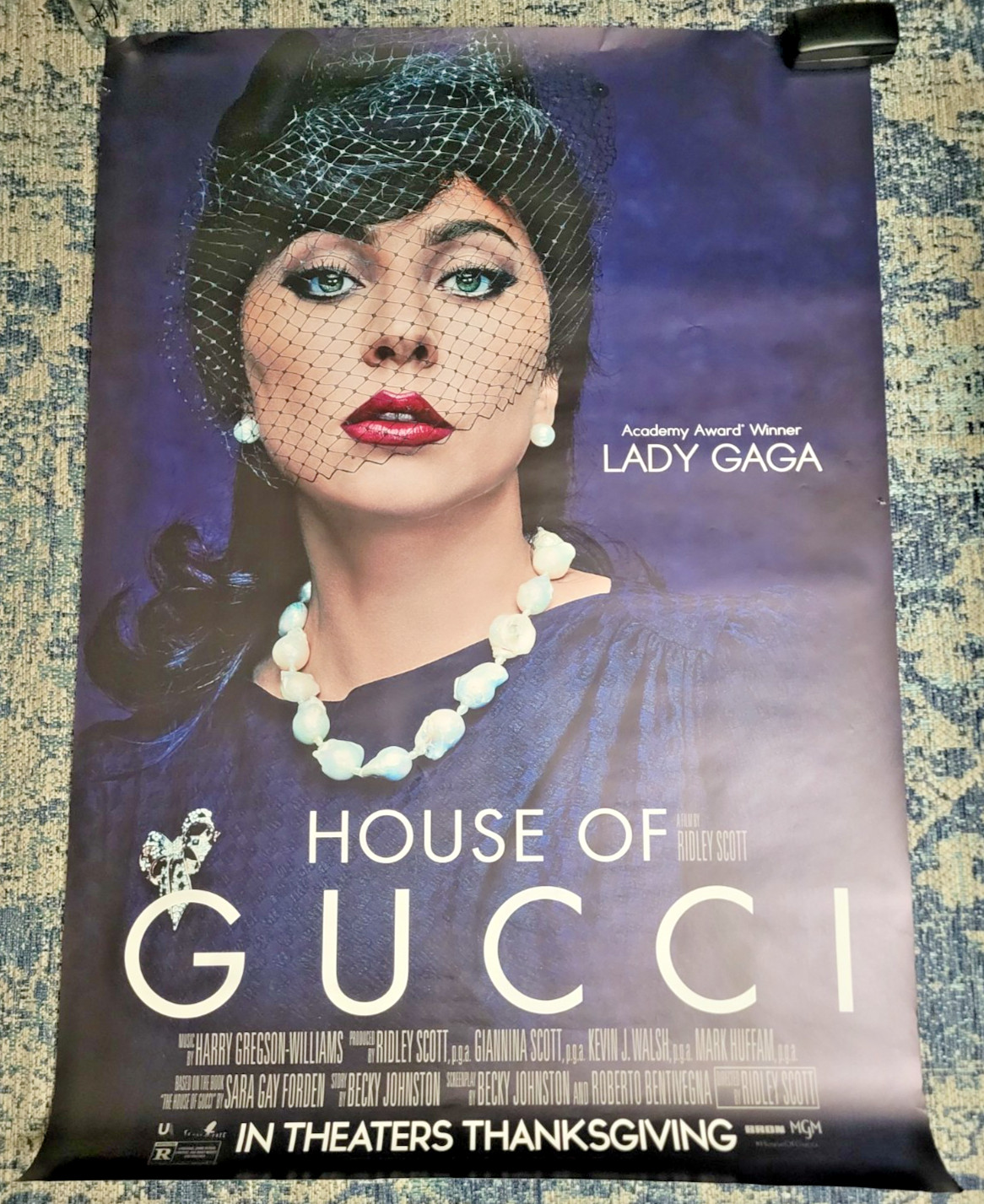 Lady Gaga Giant Promo Poster From House Of Gucci Movie - 48" X 70" Rare