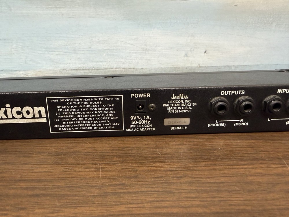 Rack Mount Lexicon Jamman Digital Delay Looper Effects No Power Supply