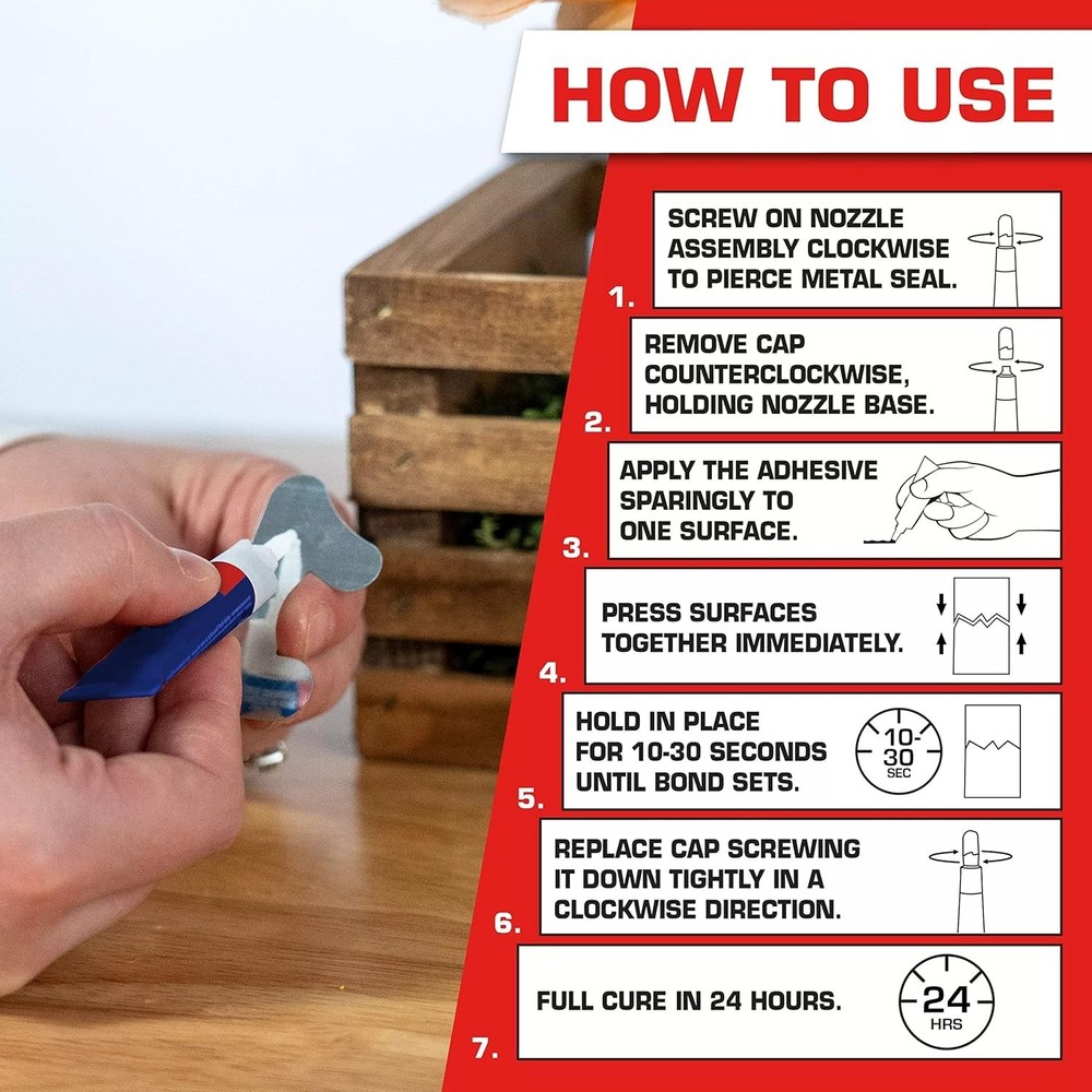 Super Glue Liquid 2 Pack - Clear, Quick Dry Adhesive for Hobbies & Repairs