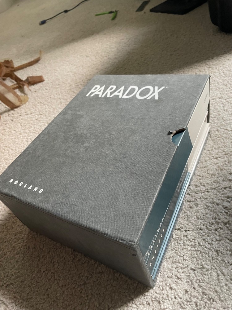 vintage 5.25 floppy disk microsoft/paradox software bundle