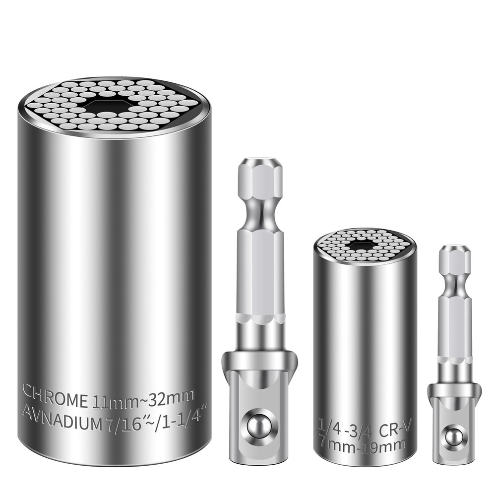Universal Socket Set 11-32mm 7-19mm Super Socket for Unscrew Any Bolt Multi-F...