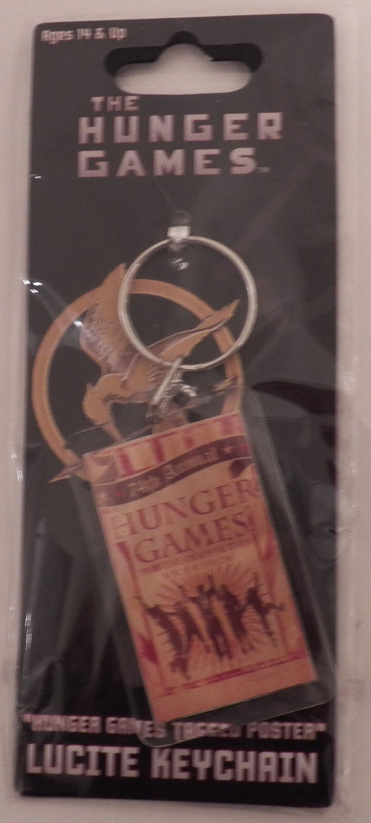 NEW 74th Annual Hunger Games Lucite Keychain NECA May Odds Be Ever In Your Favor