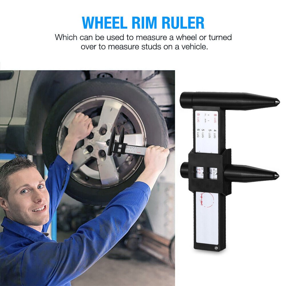 Wheel Bolt Pattern Gauge Tool 4 5 6 8 Lug Pattern Quick Measure Slide Hand Held☆
