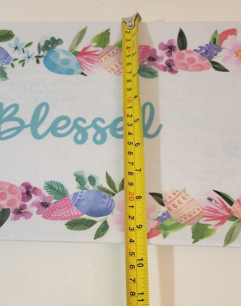 Tray Serving Melamine Shabby Chic Easter EggsRetangle 18"×9.5" granny Core Gcon